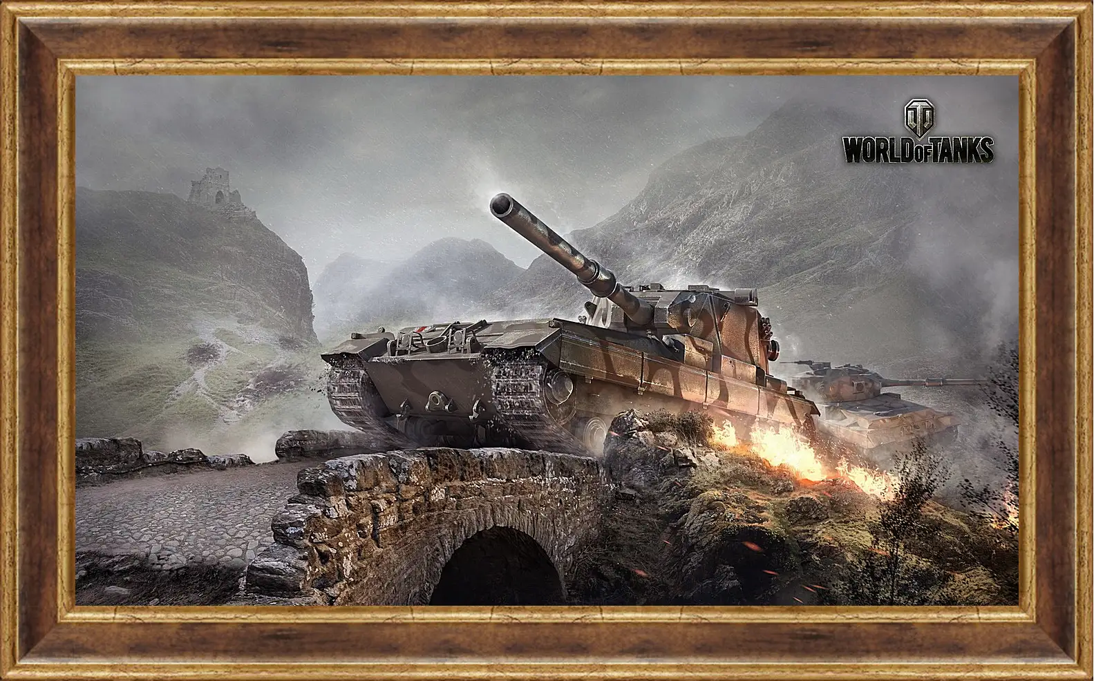 Картина в раме - world of tanks, wargaming net, fv215b