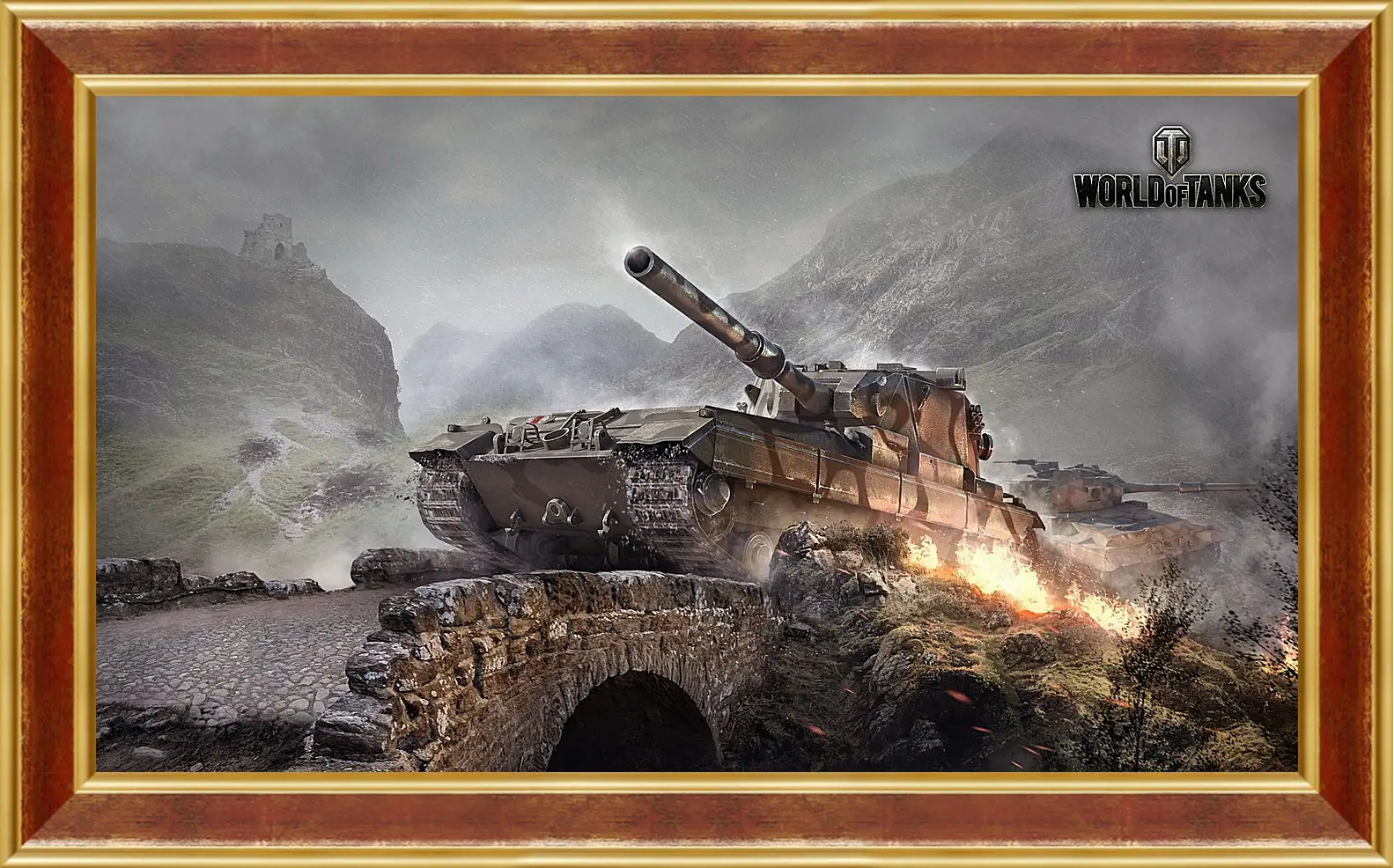 Картина в раме - world of tanks, wargaming net, fv215b