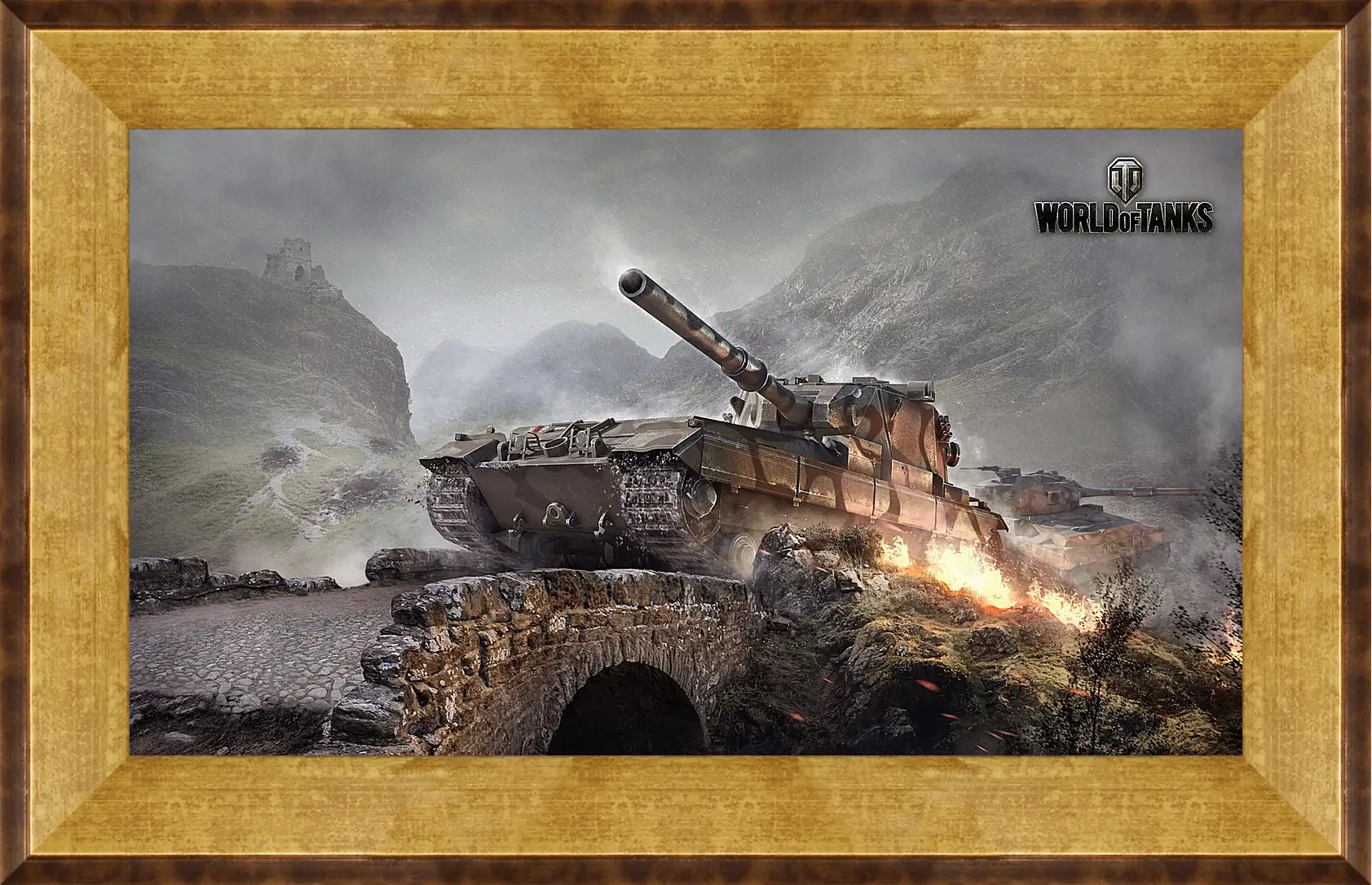 Картина в раме - world of tanks, wargaming net, fv215b