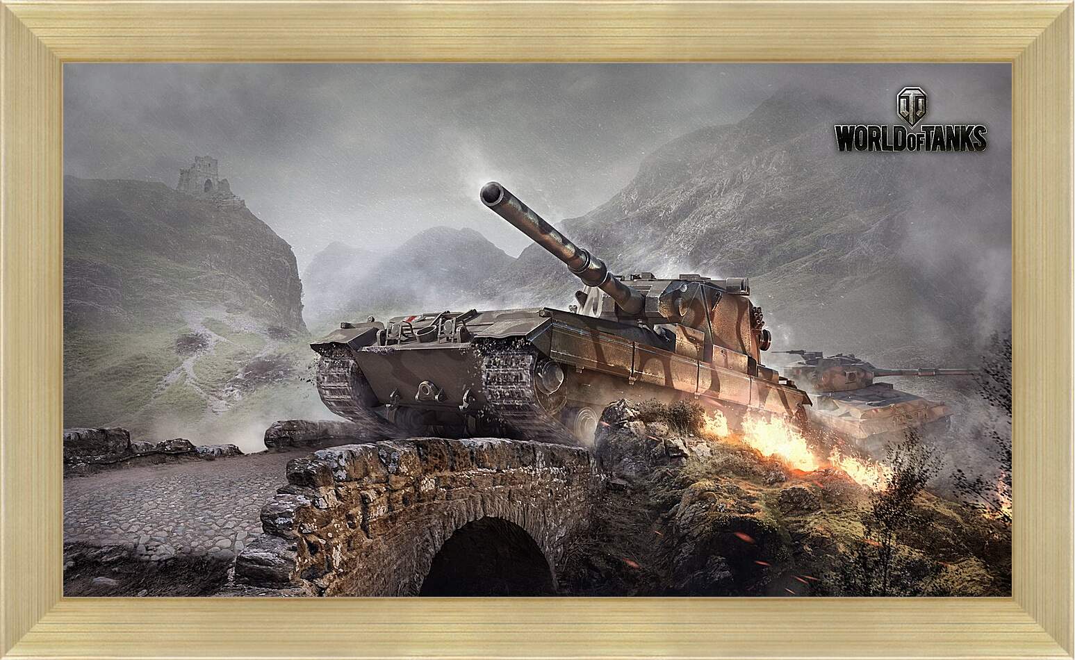Картина в раме - world of tanks, wargaming net, fv215b
