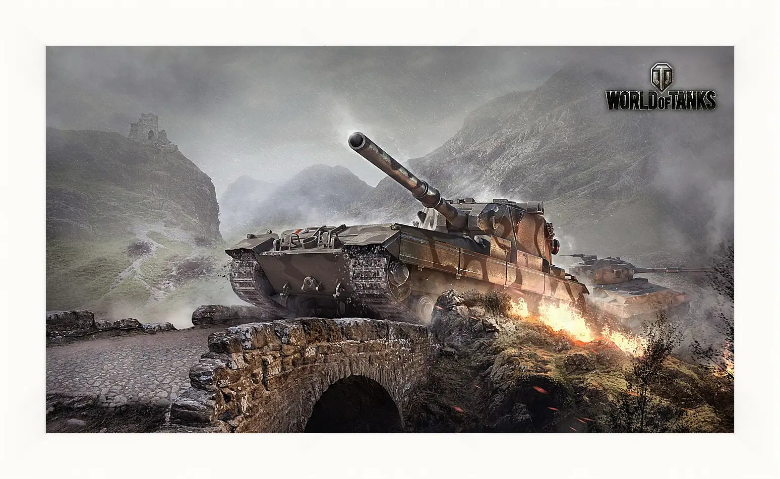 Картина в раме - world of tanks, wargaming net, fv215b