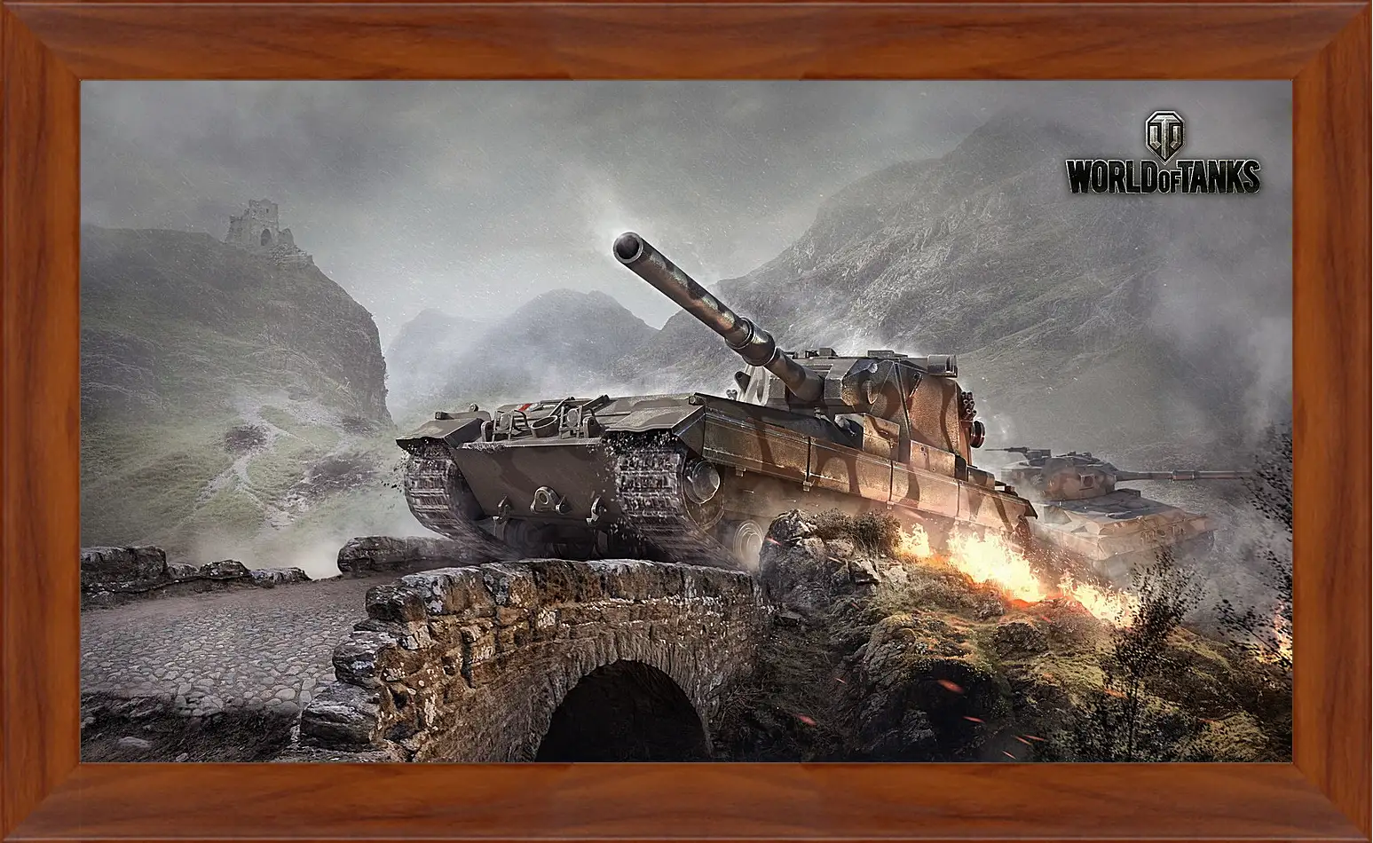 Картина в раме - world of tanks, wargaming net, fv215b