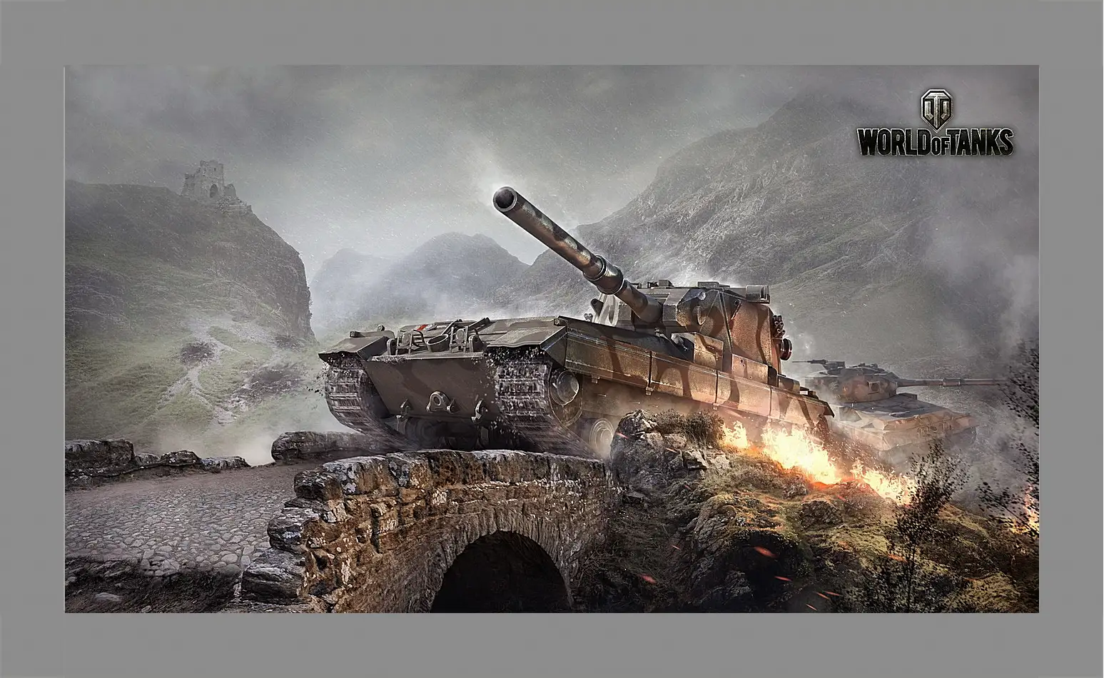 Картина в раме - world of tanks, wargaming net, fv215b