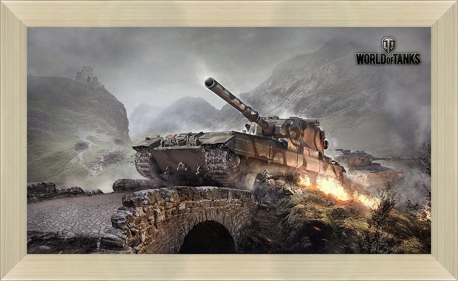 Картина в раме - world of tanks, wargaming net, fv215b