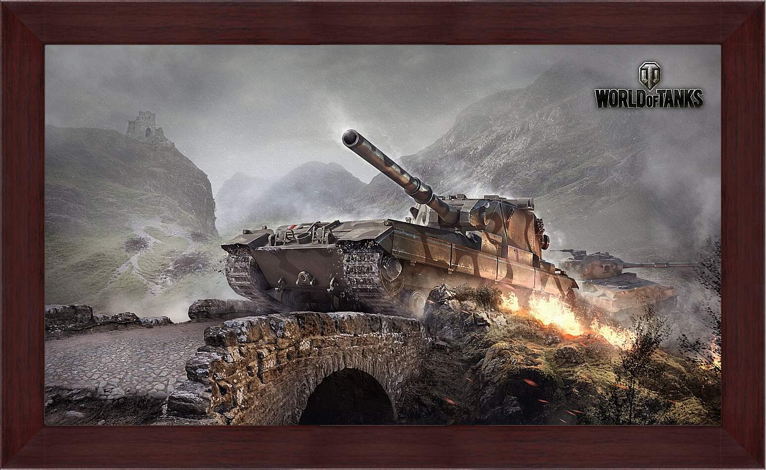 Картина в раме - world of tanks, wargaming net, fv215b