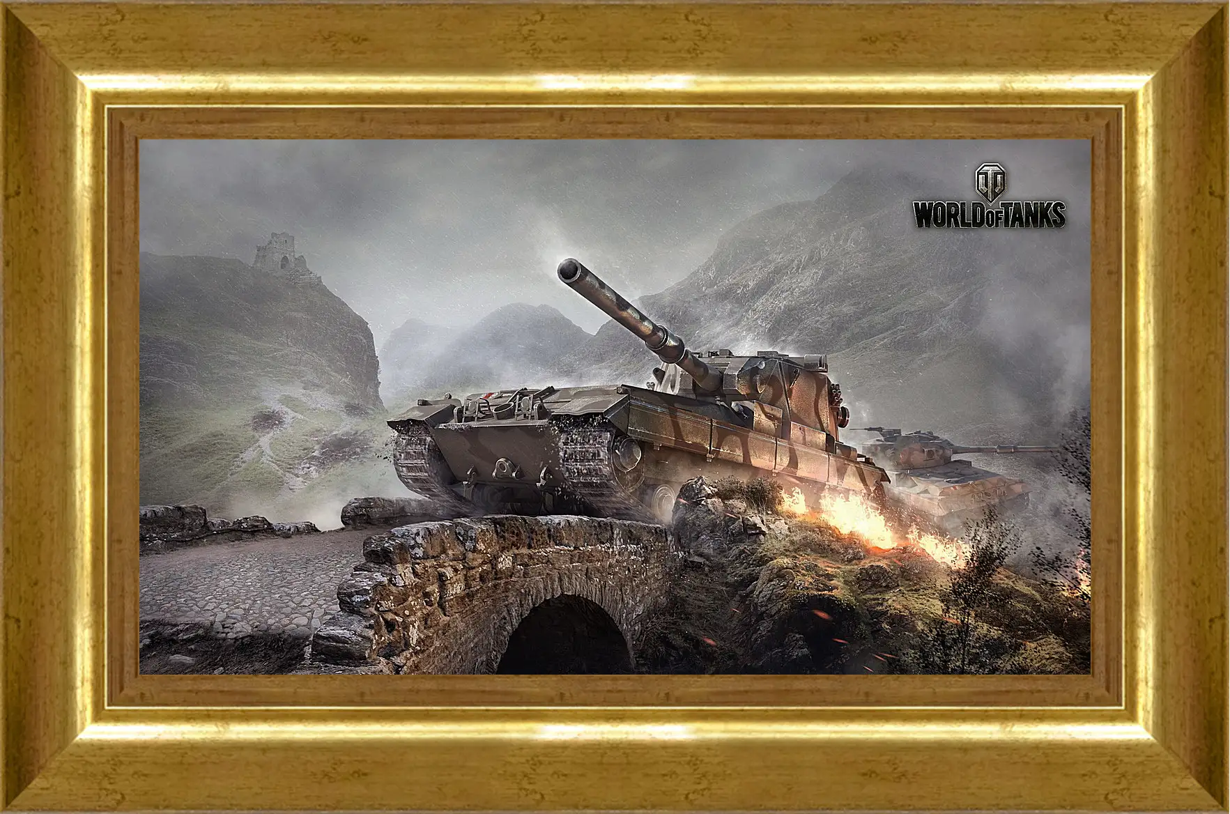 Картина в раме - world of tanks, wargaming net, fv215b