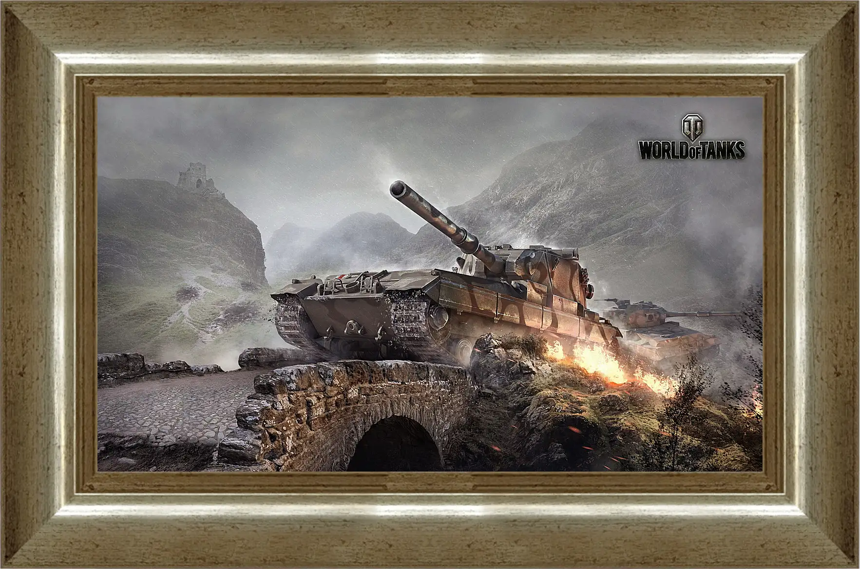 Картина в раме - world of tanks, wargaming net, fv215b