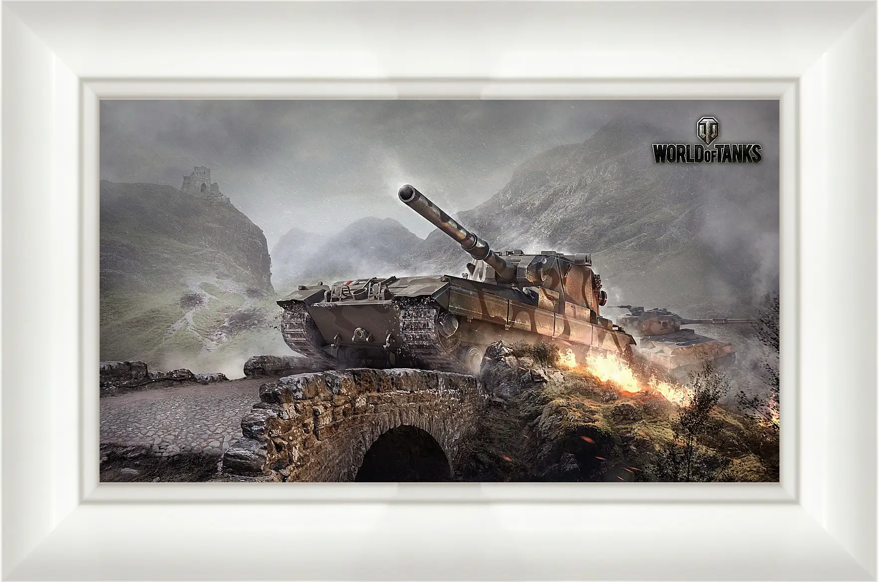 Картина в раме - world of tanks, wargaming net, fv215b