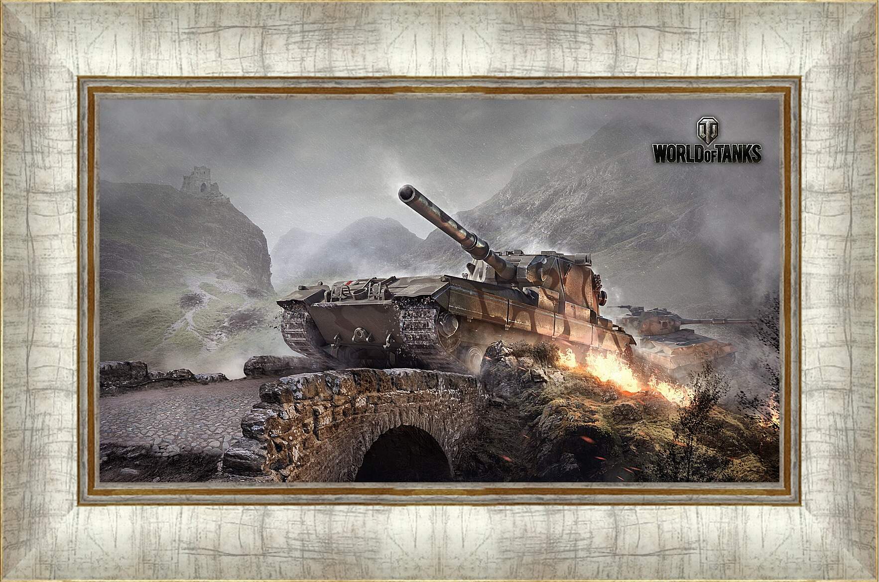 Картина в раме - world of tanks, wargaming net, fv215b