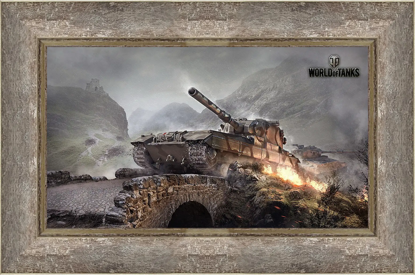 Картина в раме - world of tanks, wargaming net, fv215b