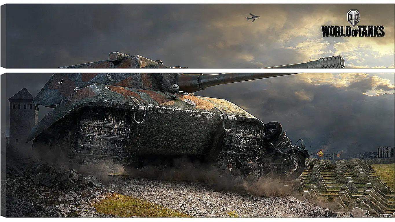 Модульная картина - world of tanks, e 100, tank