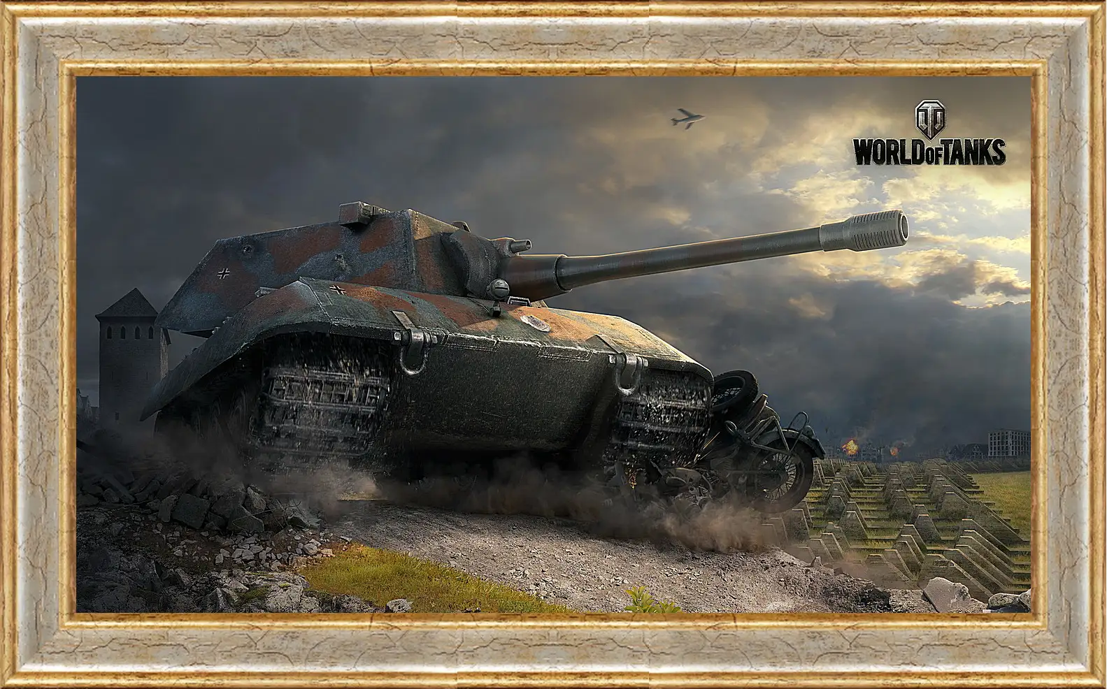 Картина в раме - world of tanks, e 100, tank