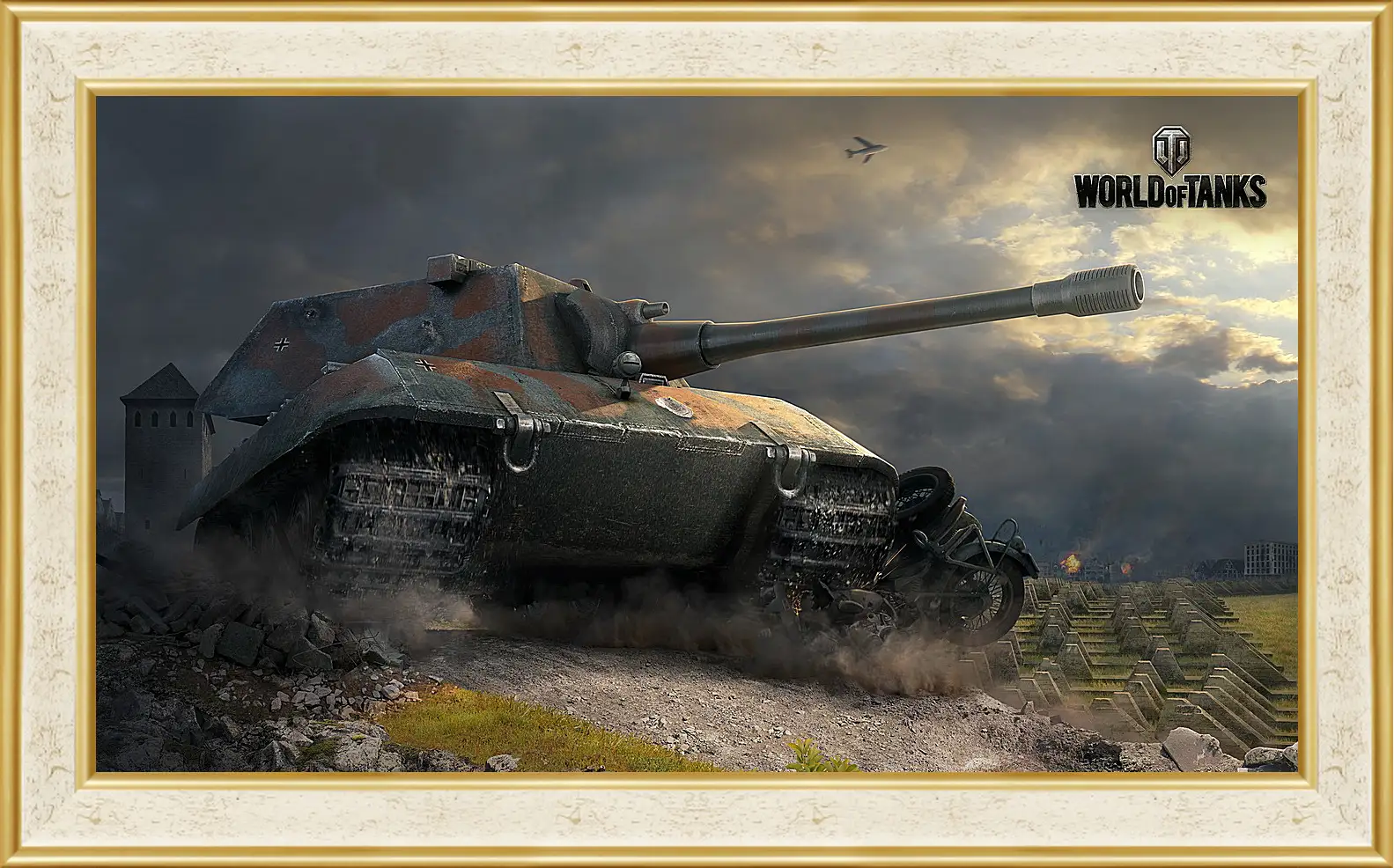 Картина в раме - world of tanks, e 100, tank