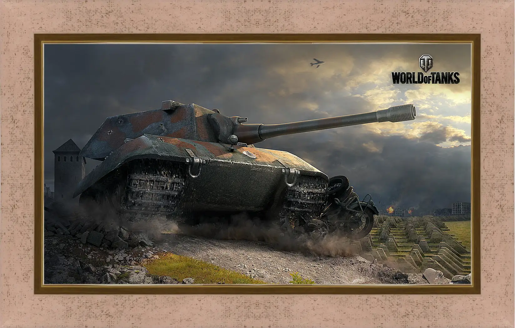 Картина в раме - world of tanks, e 100, tank