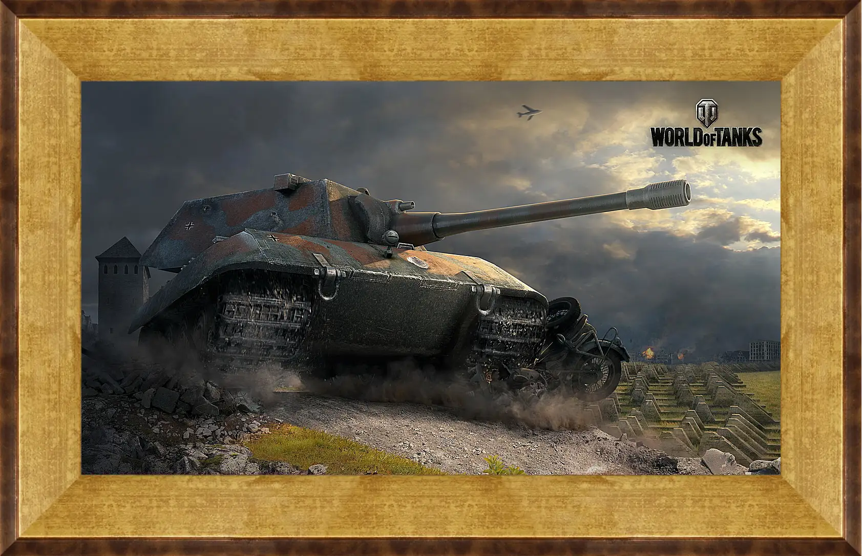 Картина в раме - world of tanks, e 100, tank