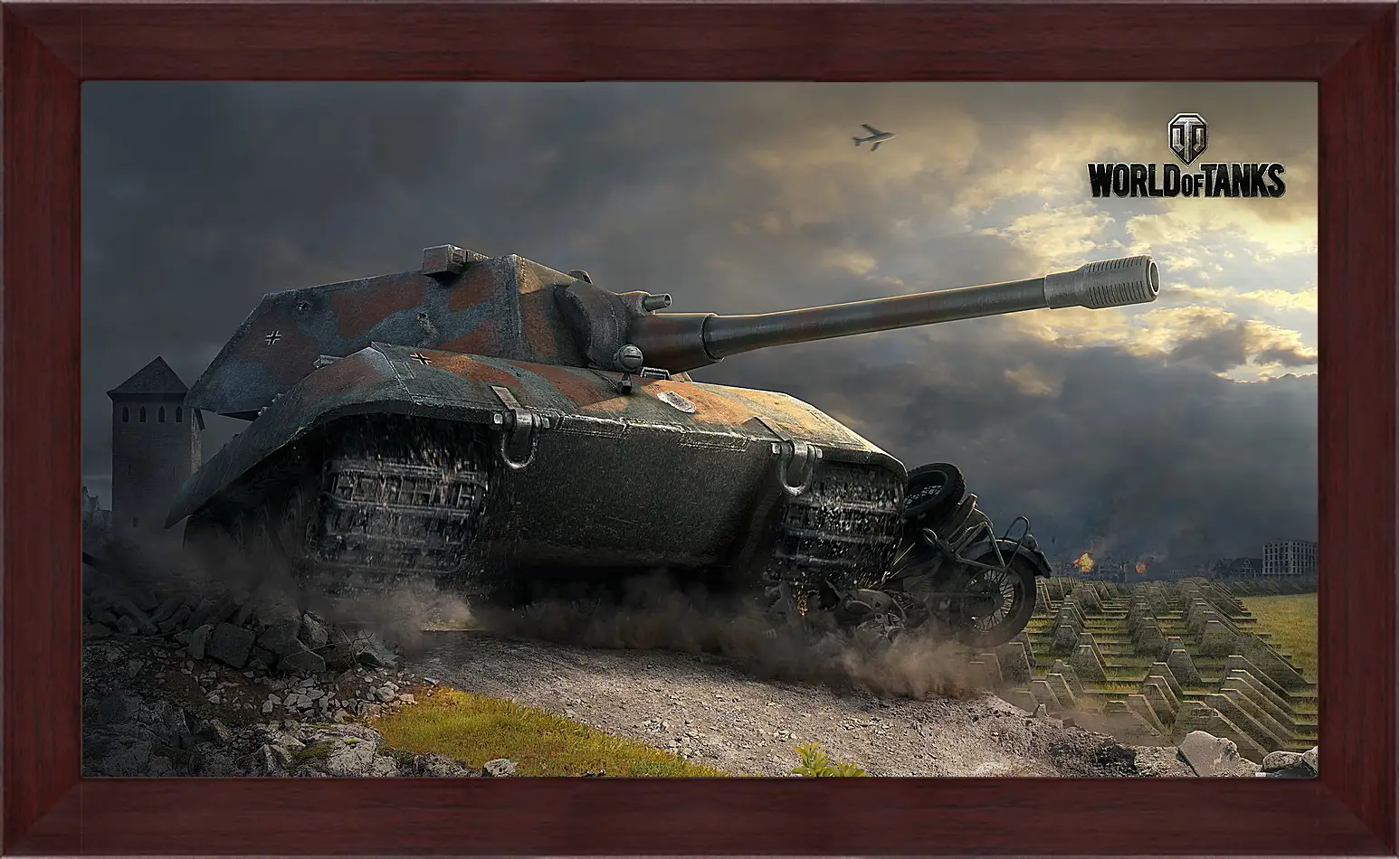 Картина в раме - world of tanks, e 100, tank