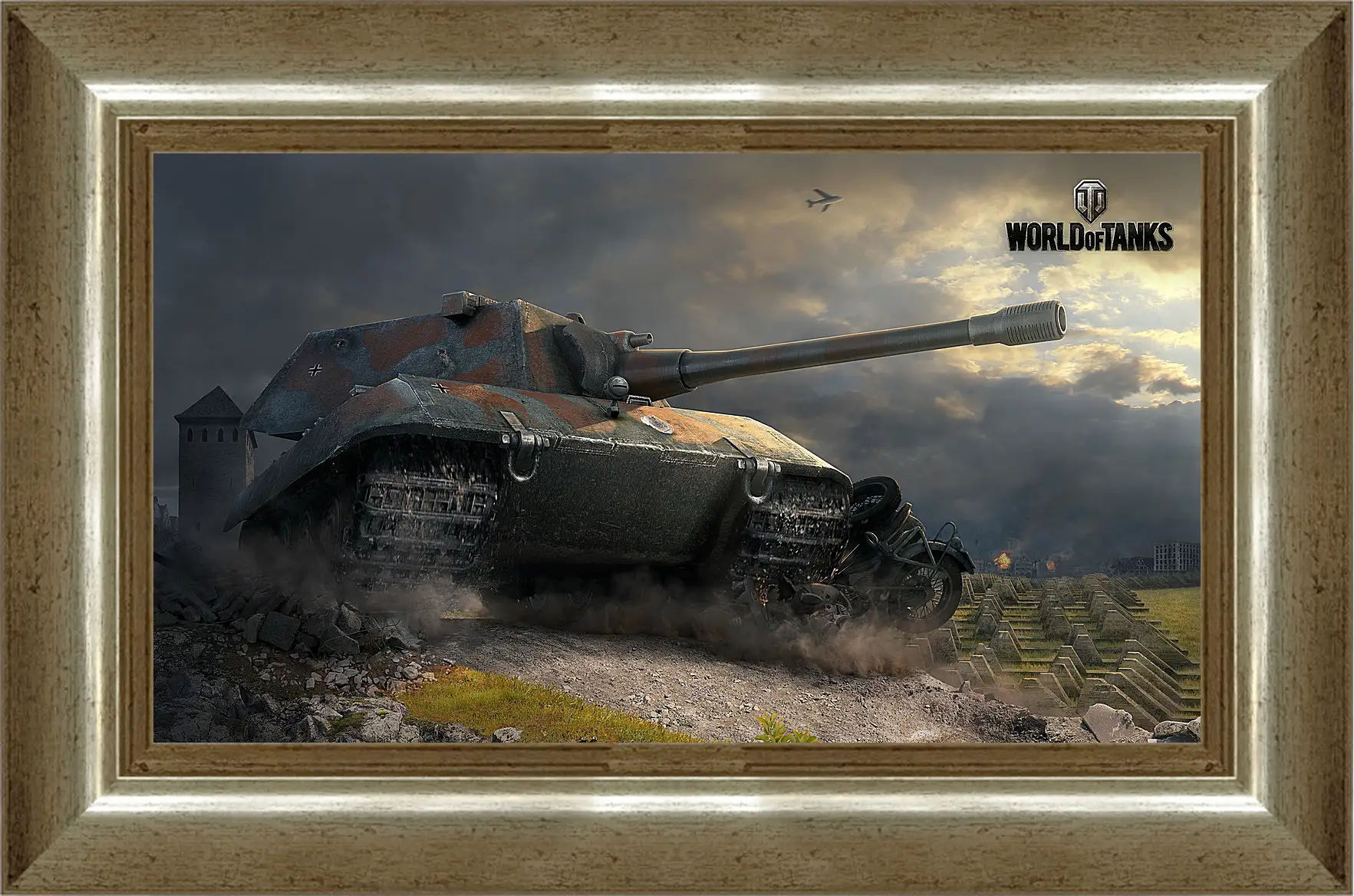 Картина в раме - world of tanks, e 100, tank