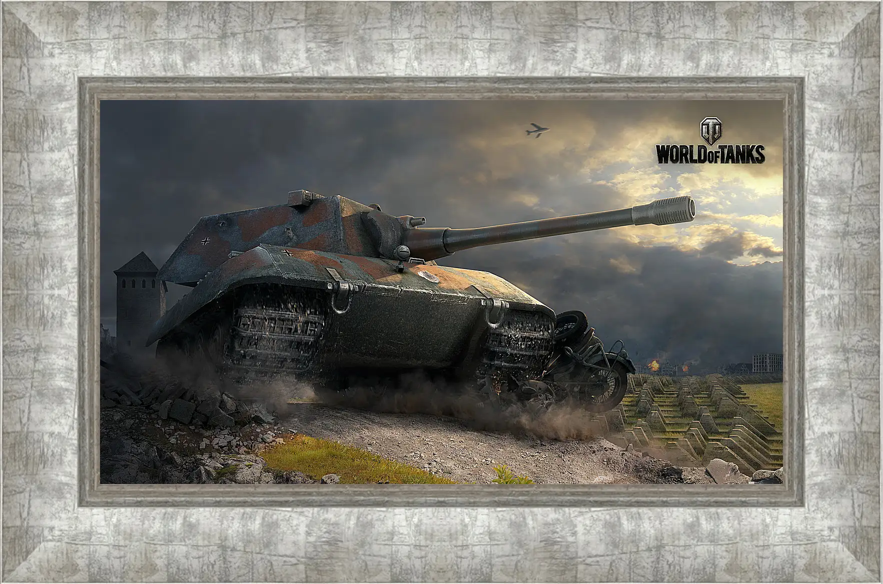 Картина в раме - world of tanks, e 100, tank