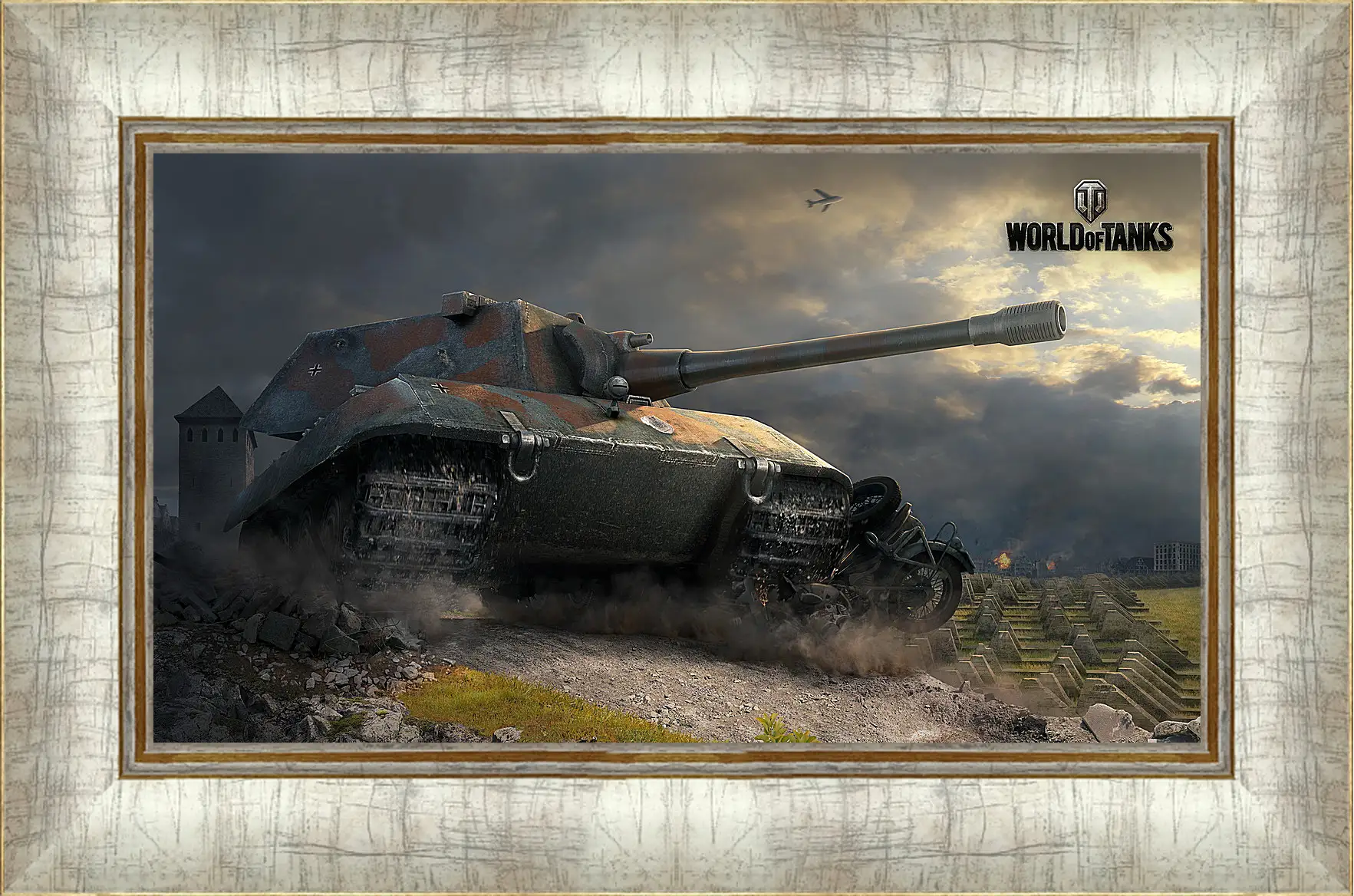 Картина в раме - world of tanks, e 100, tank