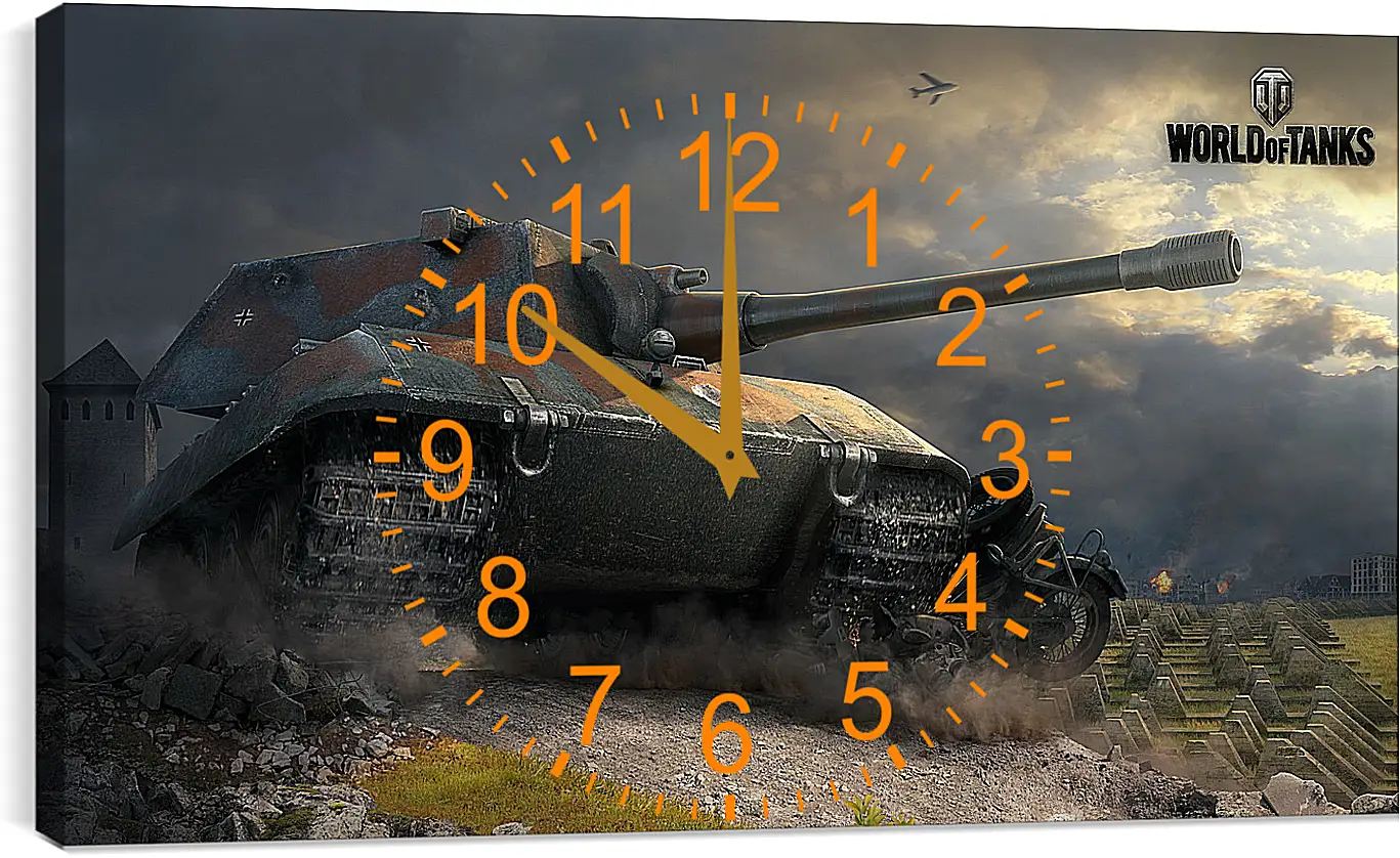 Часы картина - world of tanks, e 100, tank