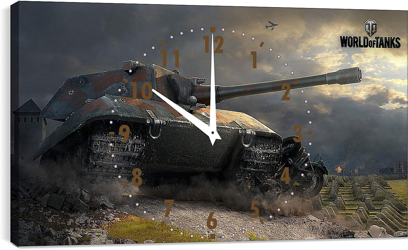Часы картина - world of tanks, e 100, tank