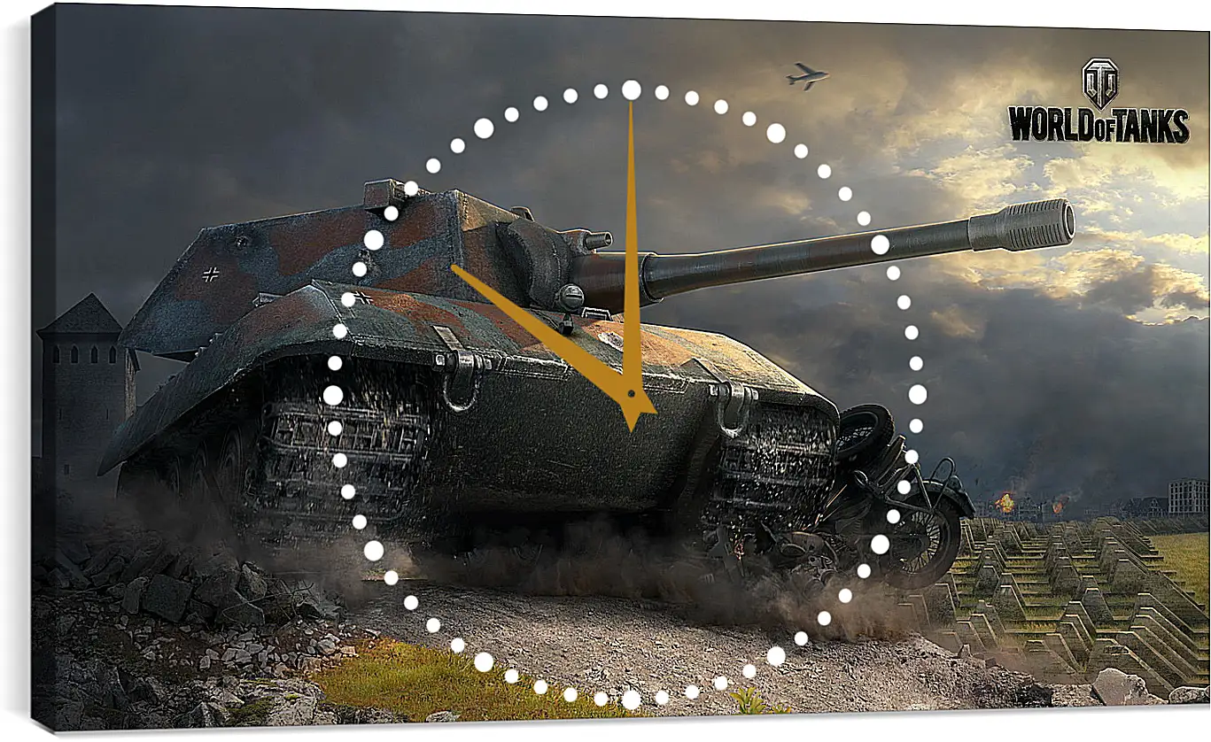 Часы картина - world of tanks, e 100, tank