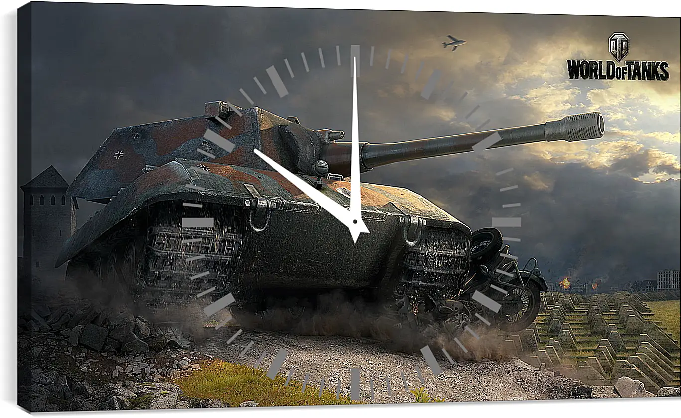 Часы картина - world of tanks, e 100, tank