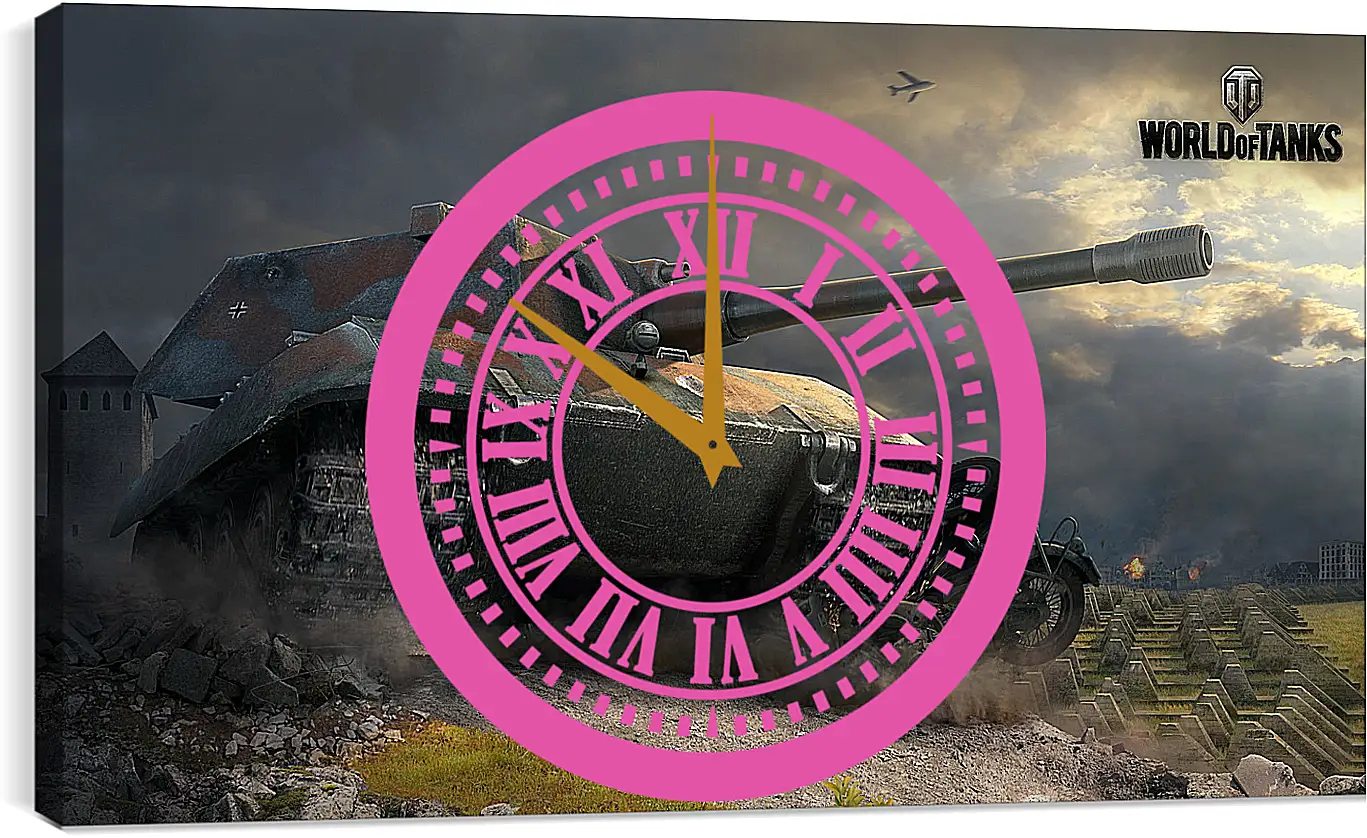 Часы картина - world of tanks, e 100, tank
