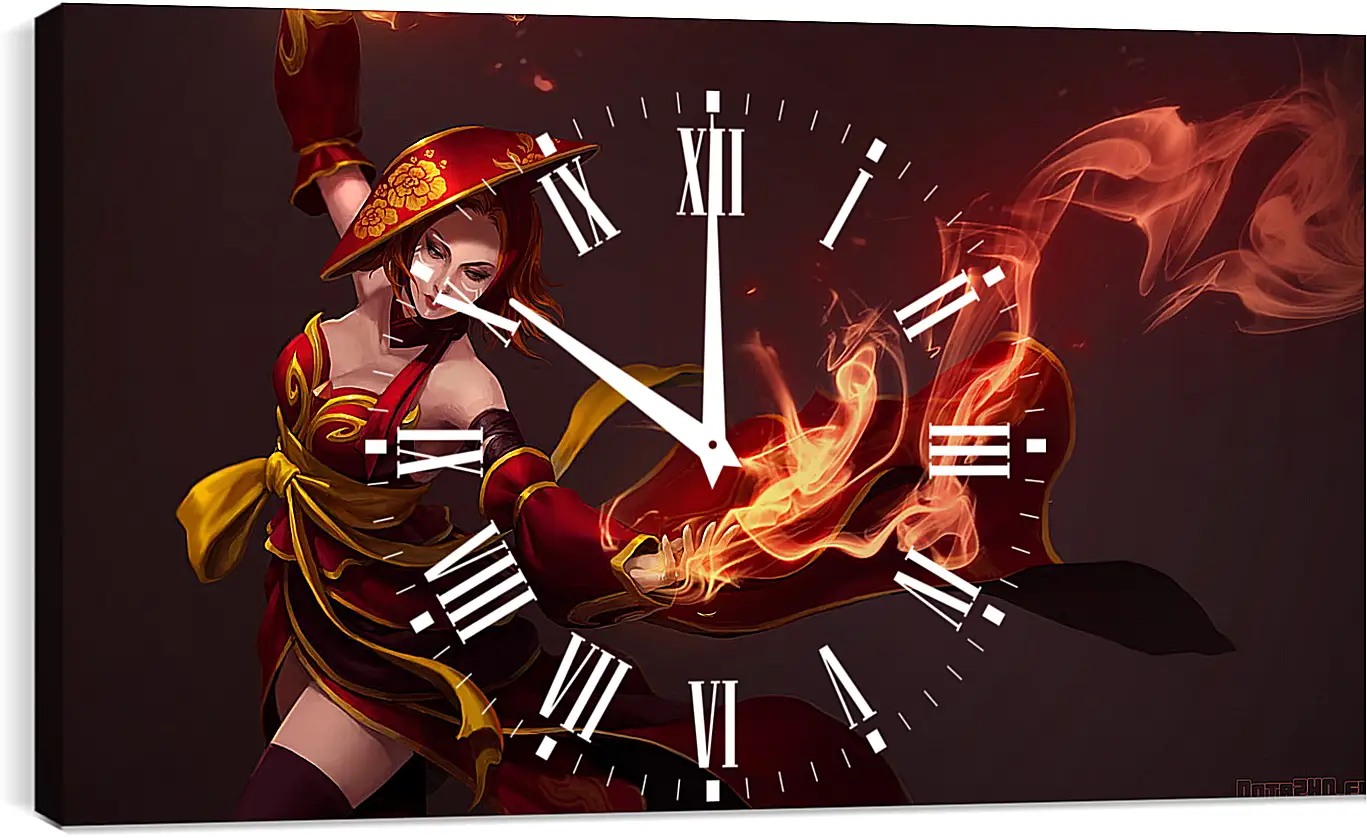 Часы картина - lina, slayer, dota 2