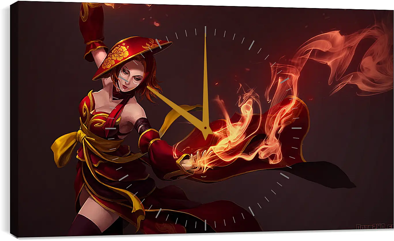 Часы картина - lina, slayer, dota 2