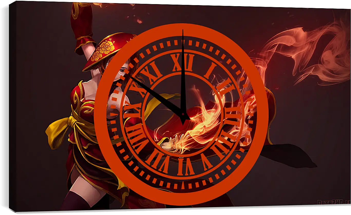 Часы картина - lina, slayer, dota 2