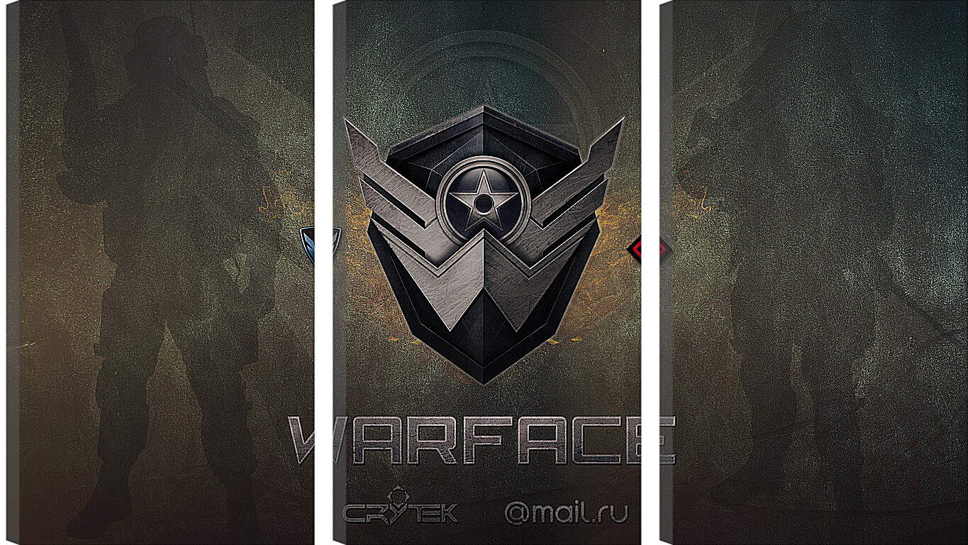 Модульная картина - wf, warface, logo
