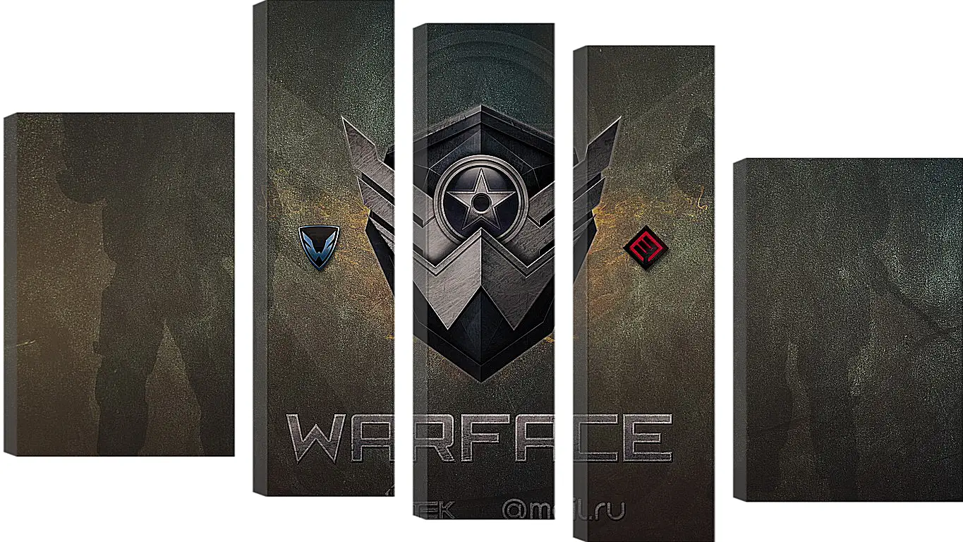 Модульная картина - wf, warface, logo
