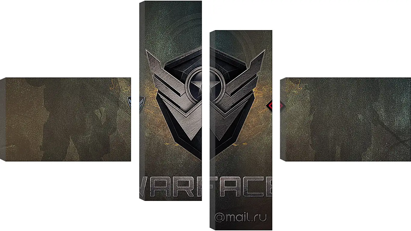 Модульная картина - wf, warface, logo
