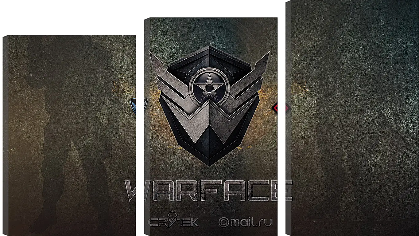 Модульная картина - wf, warface, logo
