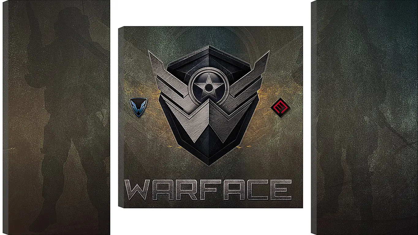 Модульная картина - wf, warface, logo
