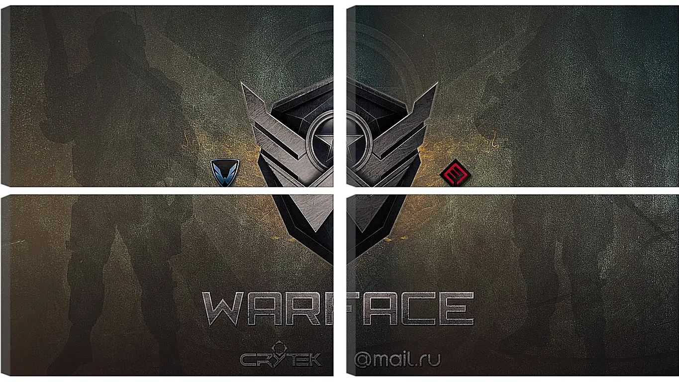 Модульная картина - wf, warface, logo
