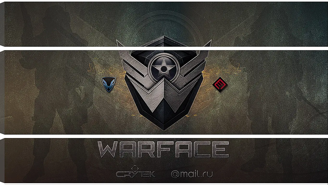 Модульная картина - wf, warface, logo
