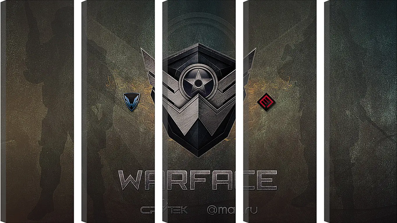 Модульная картина - wf, warface, logo
