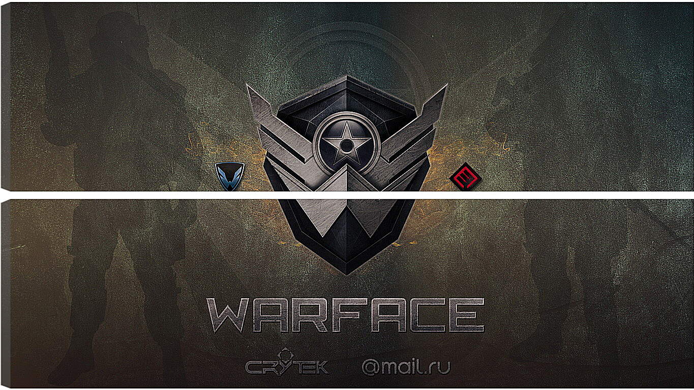 Модульная картина - wf, warface, logo
