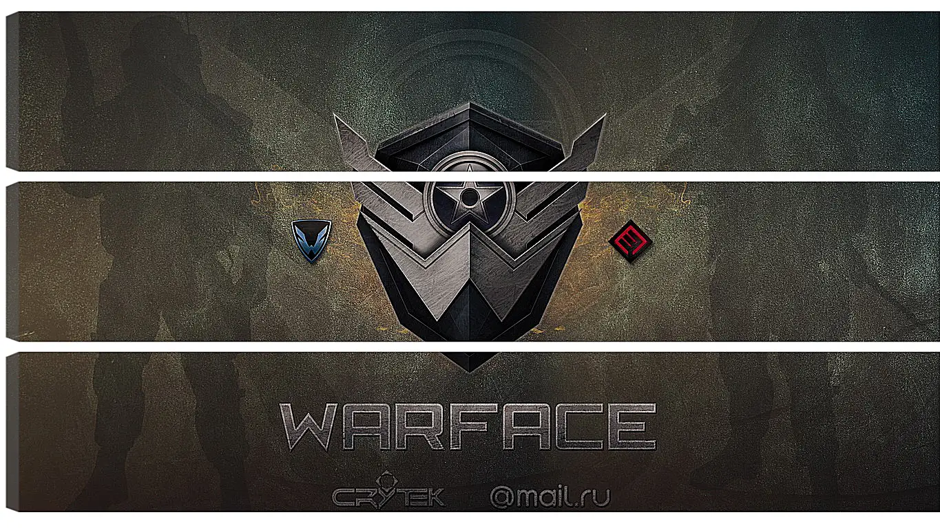 Модульная картина - wf, warface, logo
