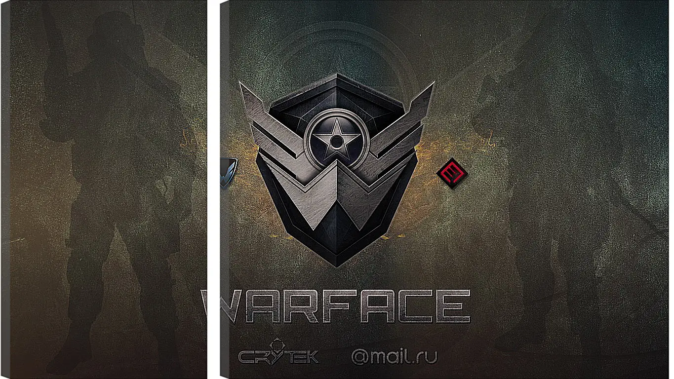 Модульная картина - wf, warface, logo
