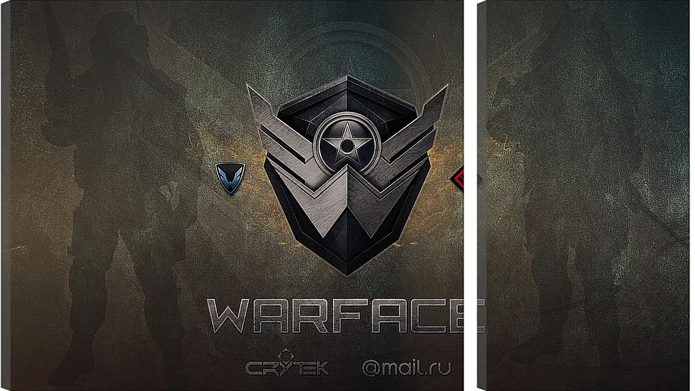 Модульная картина - wf, warface, logo
