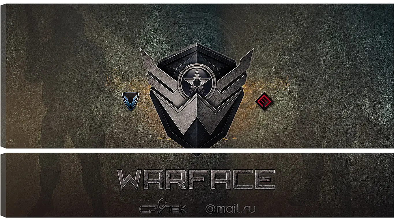 Модульная картина - wf, warface, logo
