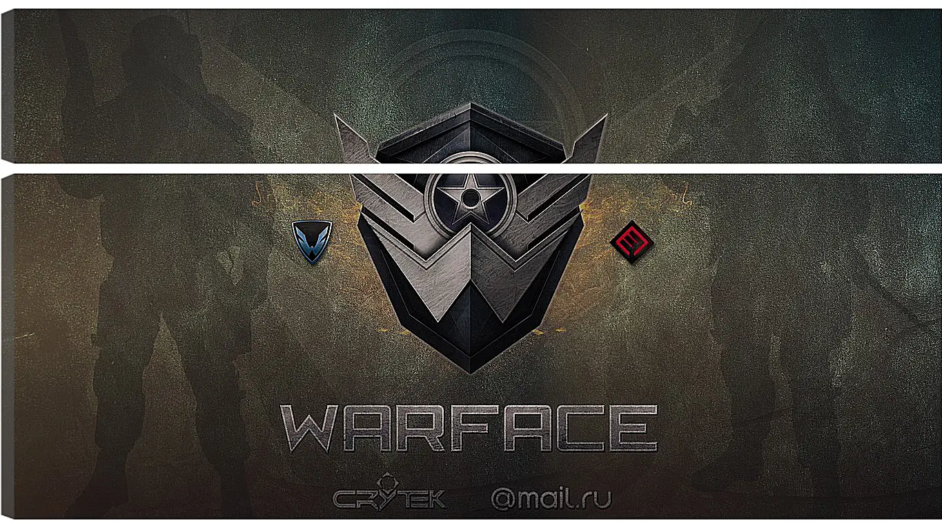 Модульная картина - wf, warface, logo
