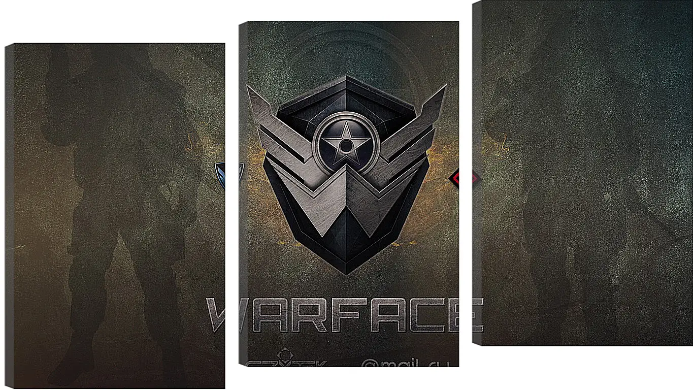 Модульная картина - wf, warface, logo
