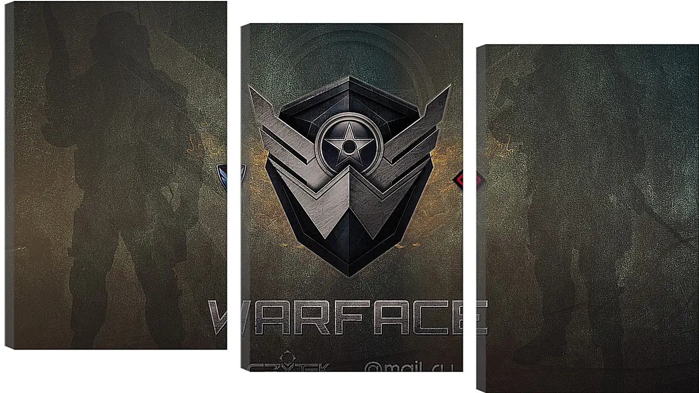 Модульная картина - wf, warface, logo
