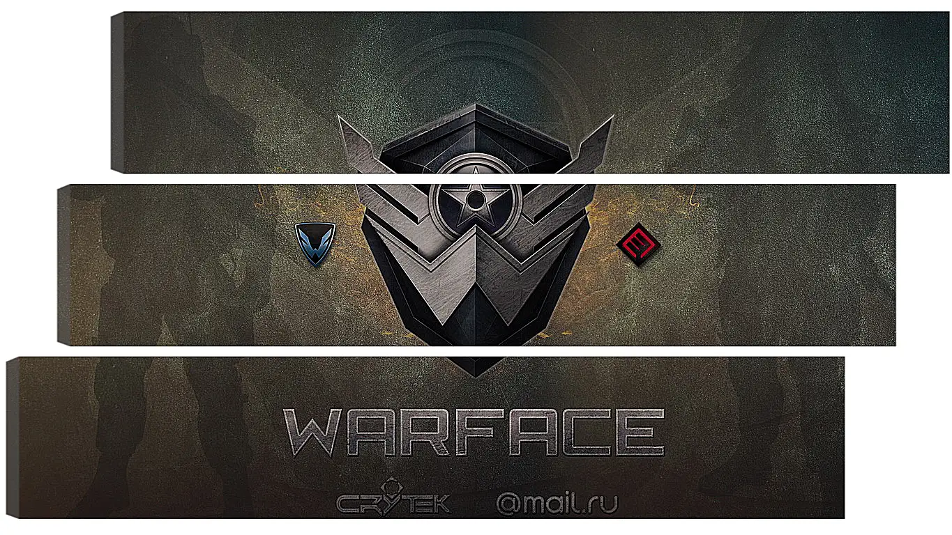 Модульная картина - wf, warface, logo
