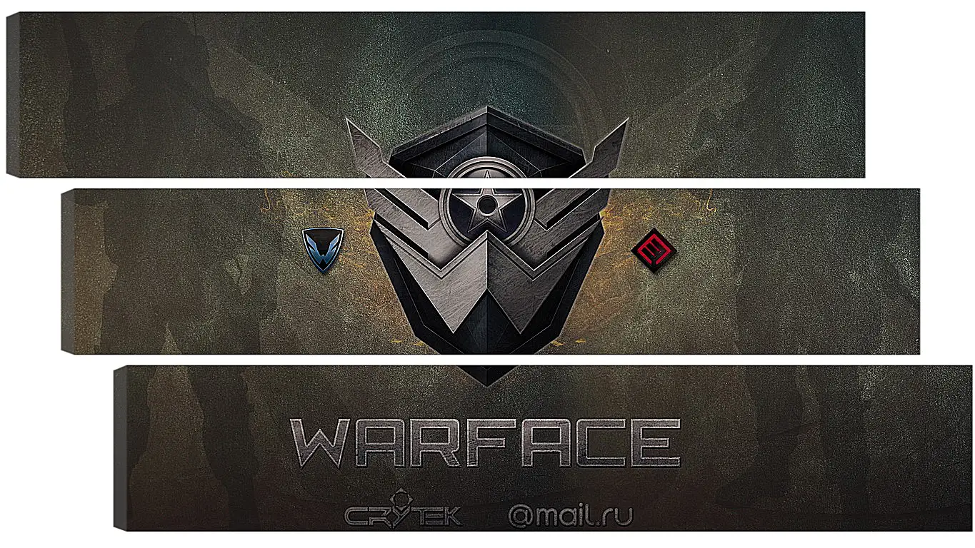 Модульная картина - wf, warface, logo
