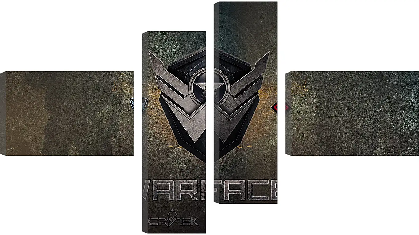 Модульная картина - wf, warface, logo
